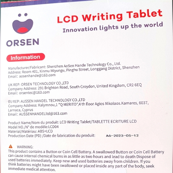 LCD Writing Tablet for Ages 3+ - Picture 3 of 7